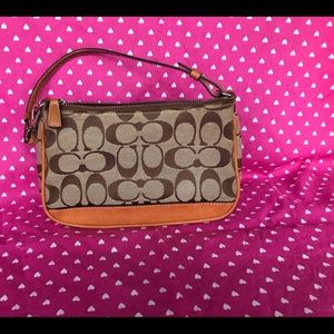 Coach signature monogram small shoulder bag